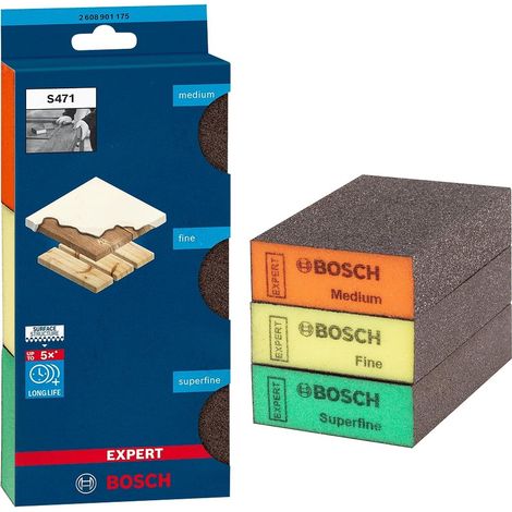 Bosch Xpert S471 Standard Sanding Block Set, 3 Piece