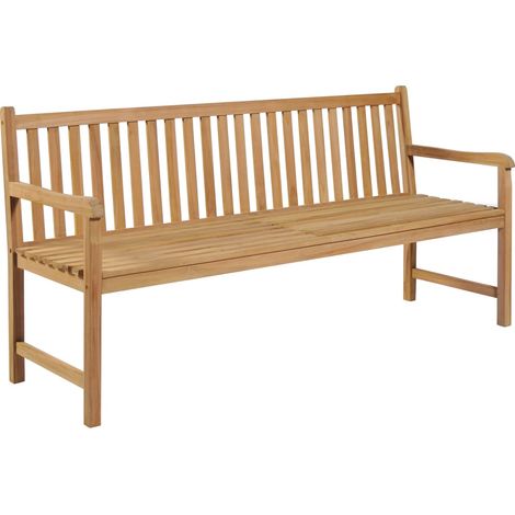 Gartenbank 175 cm Massivholz Teak