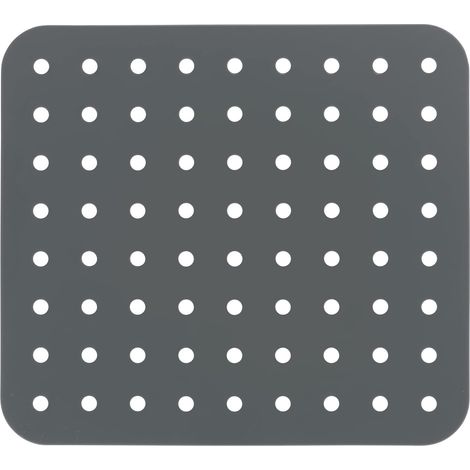 1 Tapis D'évier, Plastique, Épais, Gris, 27,5x31 Cm, Pour Évier Rectangulaire