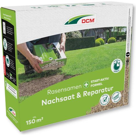 DCM Rasensamen Nachsaat & Reparatur 2250 g Rasensaat und organischem Rasendünger