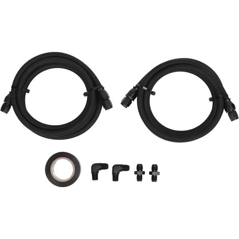 Le refroidisseur de transmission lignes le kit de tuyau de boîte de vitesses surface anodisée noire pression de rupture de 10 000 psi