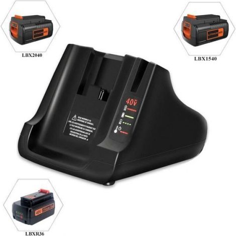 1 Chargeur Compatible Black+Decker 36V 40V MAX Lithium-Ion Pour Outils Jardin BL20362 LBX36 (1/4)