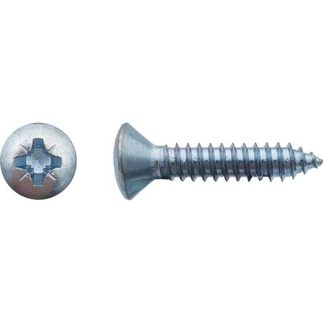 Vis à tôle tête fraisée bombée Pozidriv® Zingué - 4,2 x 19 mm - BIVI