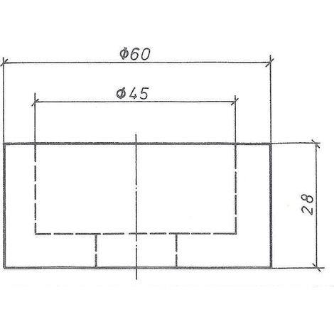 Réduction pour matrice dia. extérieure 60 mm avec dia. intérieure 45 mm pour raccord matrices avec dia. ext. 45 mm Mubea MBMR3