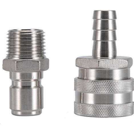 Ensemble de raccords rapides en acier inoxydable pour brassage maison 1/2" BSP (1/5)