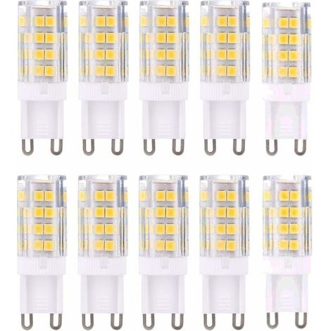 G9 LED Lampe Ampoules. Blanc Chaud 3000K 5W G9 LED Ampoule Lumiere équivalent aux ampoules halogènes de 40 W 420 lumens not dimmable. lot de 10 [Classe énergétique A+] (1/4)