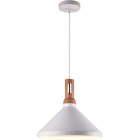 UNIVERSO A92 LAMPADARIO IN METALLO A CAMPANA CON PORTALAMPADA PER LAMPADINE E27 BIANCO - NERO - Colore Struttura:Bianco