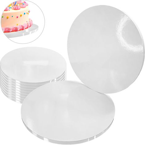 Cake Board Base Weiß 28 cm 1,2 cm Set 10 Stück Cake Drum Rund Luxe Brand4Cake