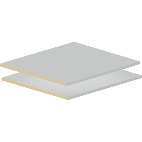 Jeu de 2 tablettes pour caisson armoire. largeur 600 mm. coloris blanc - LES MENUISERIES DU CENTRE