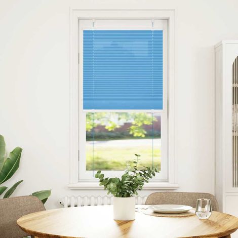 Maison Exclusive - Store plissé bleu 65x100 cm largeur du tissu 64,4 cm polyester