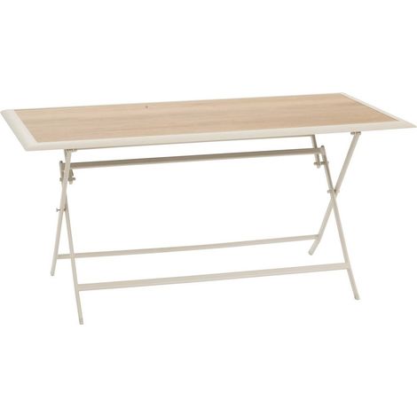 Tavolo da giardino azua 6 posti pieghevole beige 150x80cm - Hespéride