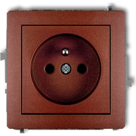 Prise simple Deco avec/sans 2P+Z, marron métallisé 9DGP-1zp