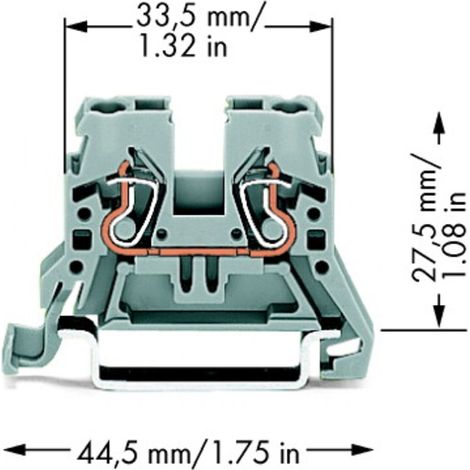 WAGO 870-901 Durchgangsklemme 5 mm Zugfeder Belegung: L Grau 100 St. (1/2)