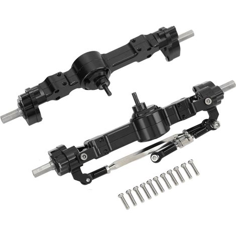 Essieux avant et arrière en alliage d'aluminium, pièces de rechange pour essieux 4 roues RC, pour séries MN 90 99S, noir (1/5)