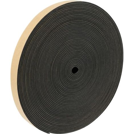 Bande de Mousse Auto Adhésive (12mm x 1.5mm), Ruban d'Étanchéité pour Isolation Porte et Fenêtre, Mousse Acoustique Haut-parleur, Joint Anti-Collision, Coupe-Froid Voiture (1/5)