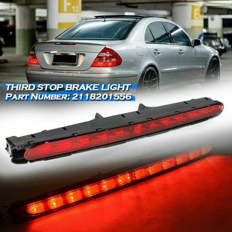 Ej.Life – Troisième feu stop LED haute luminosité pour Mercedes Benz Classe E W211 2003-2009 – Lentille en plastique résistante – Installation facile