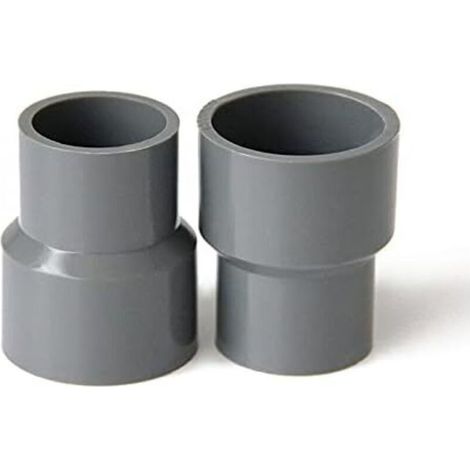Ersandy – Raccord réducteur droit en PVC pour tuyaux d'alimentation en eau – Diamètre 40mm à 20mm – 2 connecteurs pour irrigation jardin (1/2)