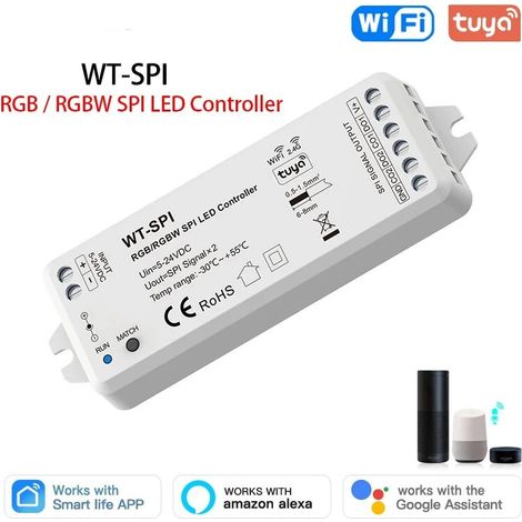 Tuya Controller SPI per LED Indirizzabili RGB e RGBW Smart WiFi (1/5)