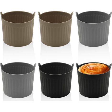Set mit 6 Silikon-Muffinformen für Heißluftfritteusen, Eierformen und andere Heißluft-Kochutensilien (1/4)