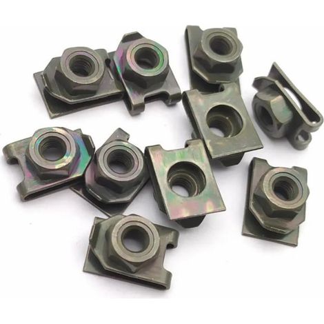 Écrou à clip M6 pour moto, clip de base pour voiture, écrou de fixation de plaque d'immatriculation, produit phare