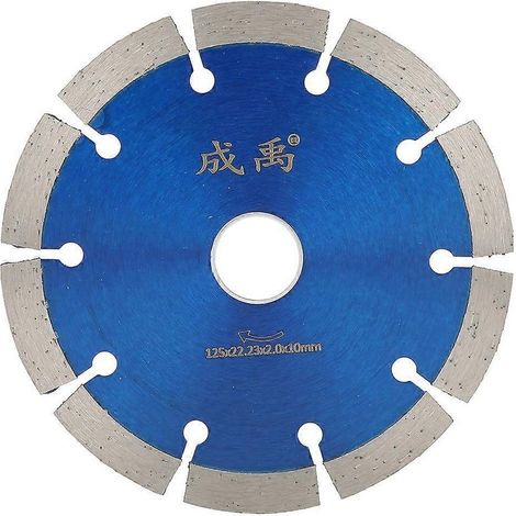 Lame de scie circulaire diamantée pour meuleuse d'angle, disque de coupe pour marbre et béton, 125 mm (1/4)