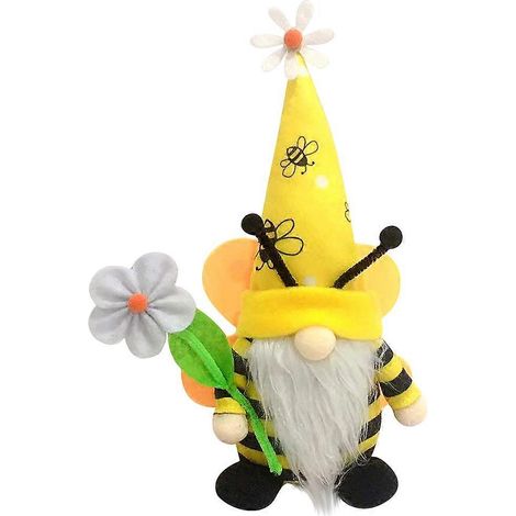Décoration de printemps pour Pâques : abeille gnome lutin suédois étagère plateau à étages - D (1/5)