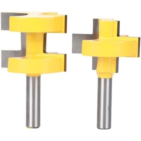 Eosnow 2 pièces 8mm tige dent carrée routeur peu haute dureté bois fraise ToolRouter 8x11 (1/4)