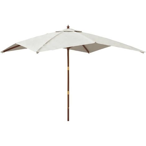 Maison Exclusive - Sonnenschirm mit Holzmast Sandfarben 300x300x2 (1/5)