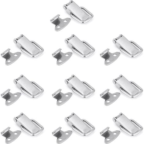 Beyamis Lot de 10 verrous à bascule pour meubles de cuisine, en acier inoxydable 201 (1/5)