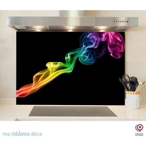 Fond de hotte : Fumée colorée - Verre trempé - 70 cm - 60 cm (1/5)