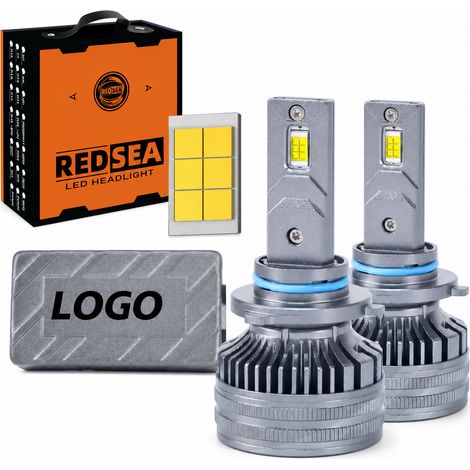 Ampoules LED H1 pour Phares de Voiture, 6000 K, 130 W, 13000 lm, Argentées, Redsea (1/5)