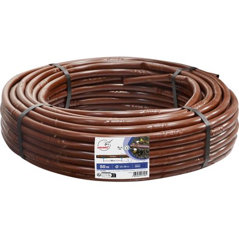 Jardibric – Tuyau arroseur pré-percé 50m – Goutteurs intégrés 2l/h à 1 bar – Ø13x16mm – Espacement 33cm entre goutteurs