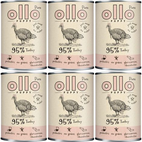 Ollo Puppy Reines Truthahnfutter 6 x 850 g (1/4)