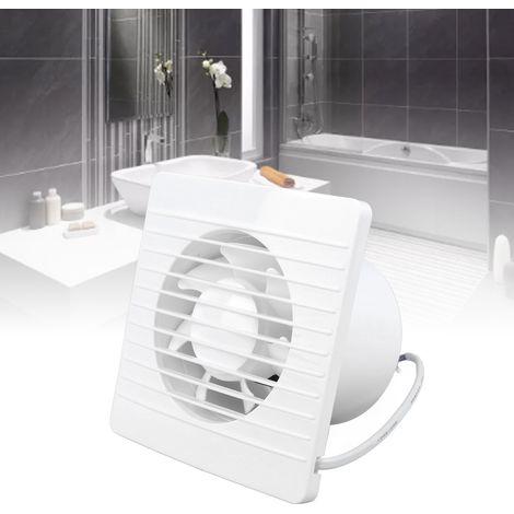 Ventilador de baño: potente y silencioso ventilador de pared o techo de 4 pulgadas para cocinas, 220 V, plástico PP, 15 x 15 x 10 cm, 18 W (1/5)