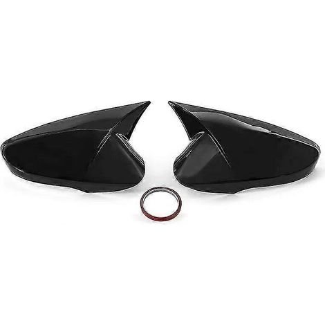 Bracingo Rückspiegelabdeckung für Hyundai Veloster (2012–2017), OX Horn Side, Carbonfaser/Glänzend Schwarz, 2 Stück