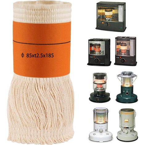 Replacement wicks for kerosene heaters – cotton wicks – 85 x 2.5 x 185 mm