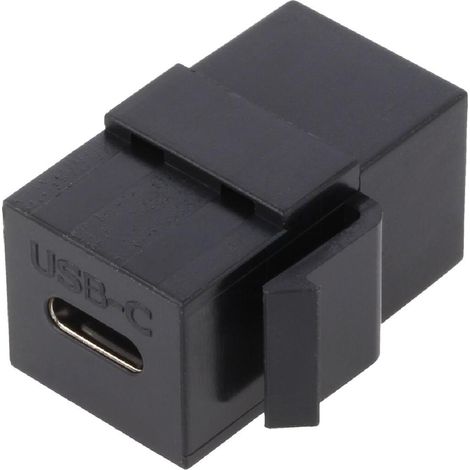 Coupleur Keystone USB C 3.1 femelle X2 - Noir