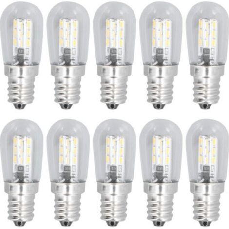 Ampoule LED E12 10 pièces 1,5W lumière blanche chaude – 500LM – Verre – Compatible plafonniers et appliques – Durée de vie 50 000h (1/5)
