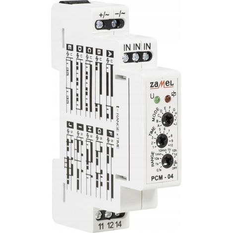 Zeitrelais zamel pcm-04/24v 16A multifunktion 90x66x17.5mm