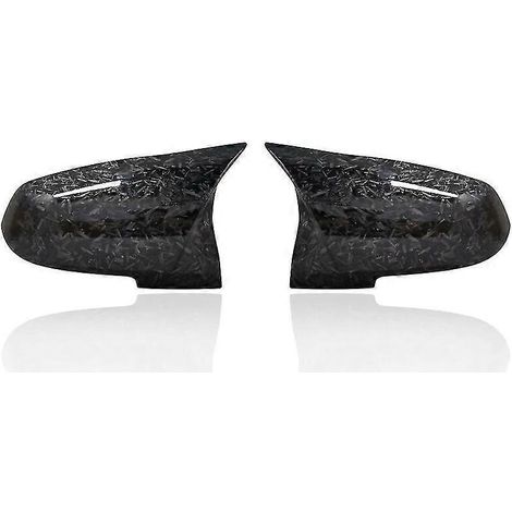 Für BMW 1er, 2er, 3er und 4er (F20, F30, F31, F32, F36) ab 2012 (320i, 328i, 330d, 335i): Spiegelkappen im M3/M4-Look (Ersatzteil) in Carbonfaser-Optik – geschmiedete Carbon-Optik