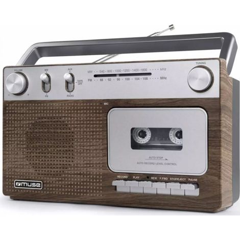 Radio cassette analogique marron - Muse - M152WS (1/3)