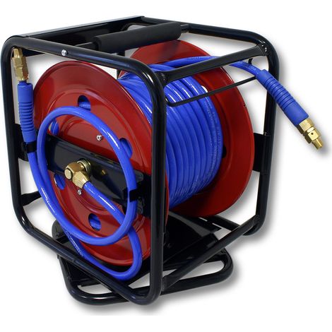 Wiltec Avvolgitubo automatico 30 metri 12 bar 12,91 mm Avvolgitore tubo aria compressa