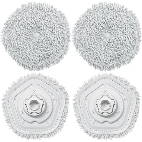 4PCS Chiffons pour Dreame W10/W10 Pro de Rechange pour aspirateur Robot, Lavable Tampon de Vadrouille, Parfait pour Tous Les Types de sols-Chrom (1/5)