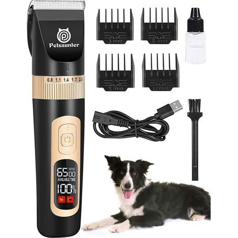 [JAMAIS UTILISÉ] Tondeuses pour chiens grands et petits professionnelles robustes à 3 vitesses à faible bruit haute puissance sans fil outils de toilettage (1/4)