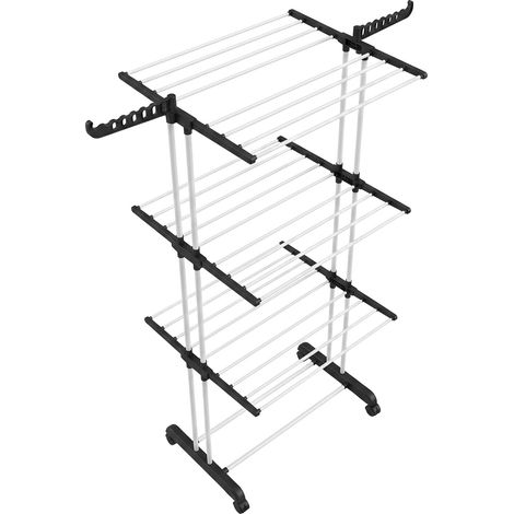 Hangover - Tendedero vertical de 72x171x62,5 cm, plegable de 4 niveles con ruedas de resina y metal. (1/5)