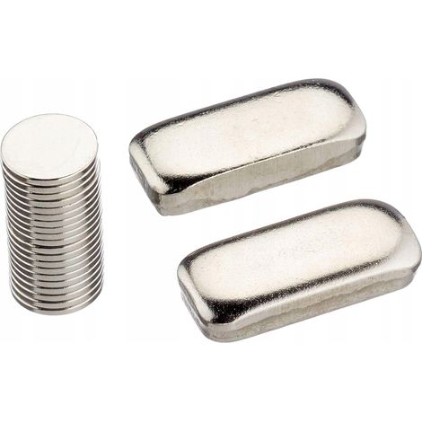 Magnete al neodimio N42, diametro 10 mm, spessore 1 mm. 20 pezzi. Forza 0,58 kg. (1/3)