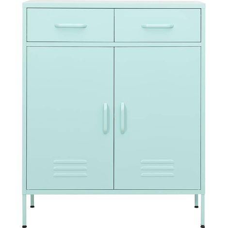vidaXL Armario de almacenamiento acero verde mint 80x35x101,5 cm (1/2)