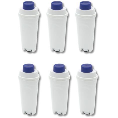 Accessoire Lot de 6 Filtre à eau pour Delonghi DLSC002 Certifié TÜV pour DLSC002, SER3017 & 5513292811 ECAM, ESAM, ETAM