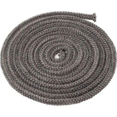 Feuerdichtungsseil für Holzöfen, schwarzes Seilset 8 mm x 3 m, 12 mm x 2 m, selbstklebendes Dichtungsband für Ofen-, Kamin- und Backofentüren (8 mm x 3 m) (1/5)