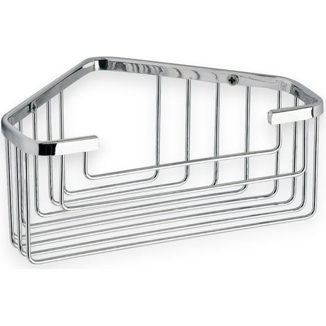 Angoliera doccia 20x15xH8,3 cm in acciaio cromata per bagno (1/3)